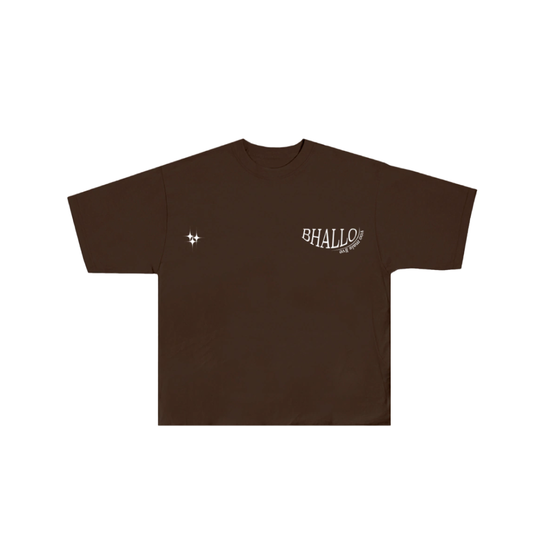 Camiseta "Voo + Live" Marrom-terra ✧