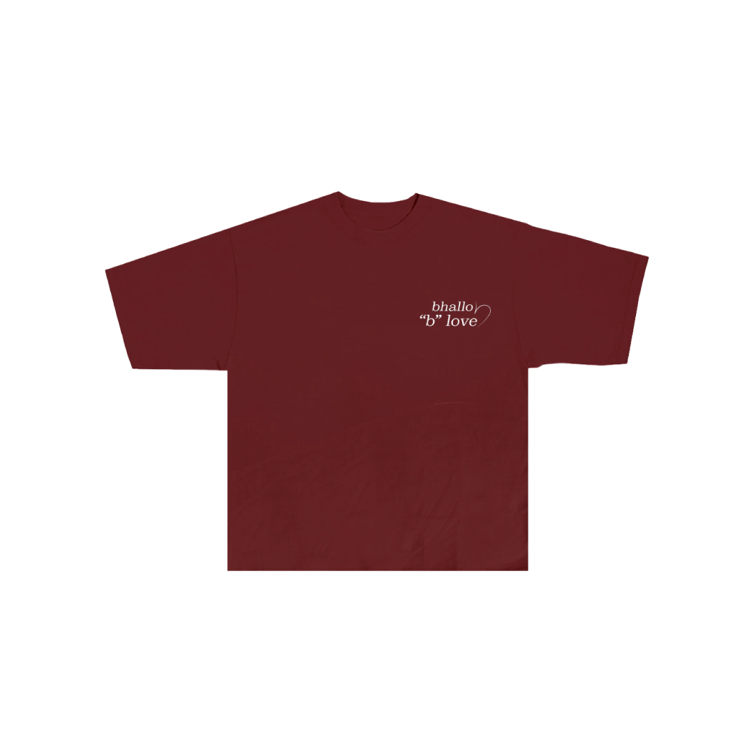 Camiseta "b love" Marsala ♥︎