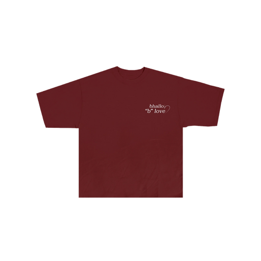 Camiseta "b love" Marsala ♥︎